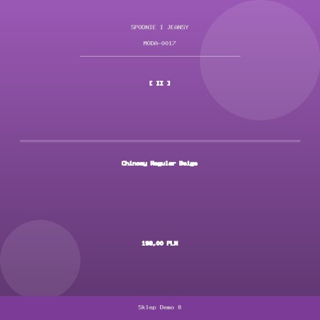 Chinosy Regular Beige